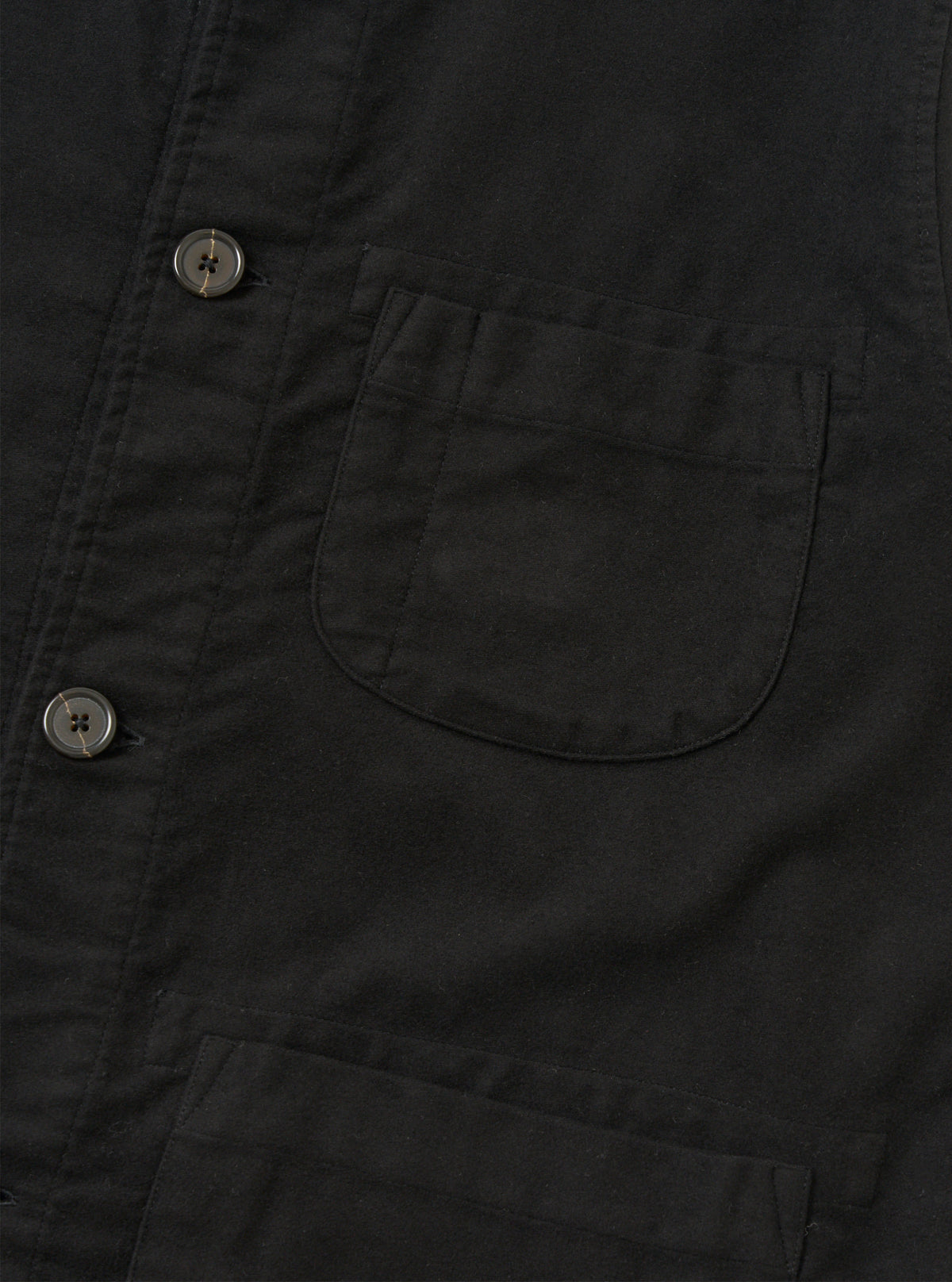 Black Comfort Moleskin Field Jacket