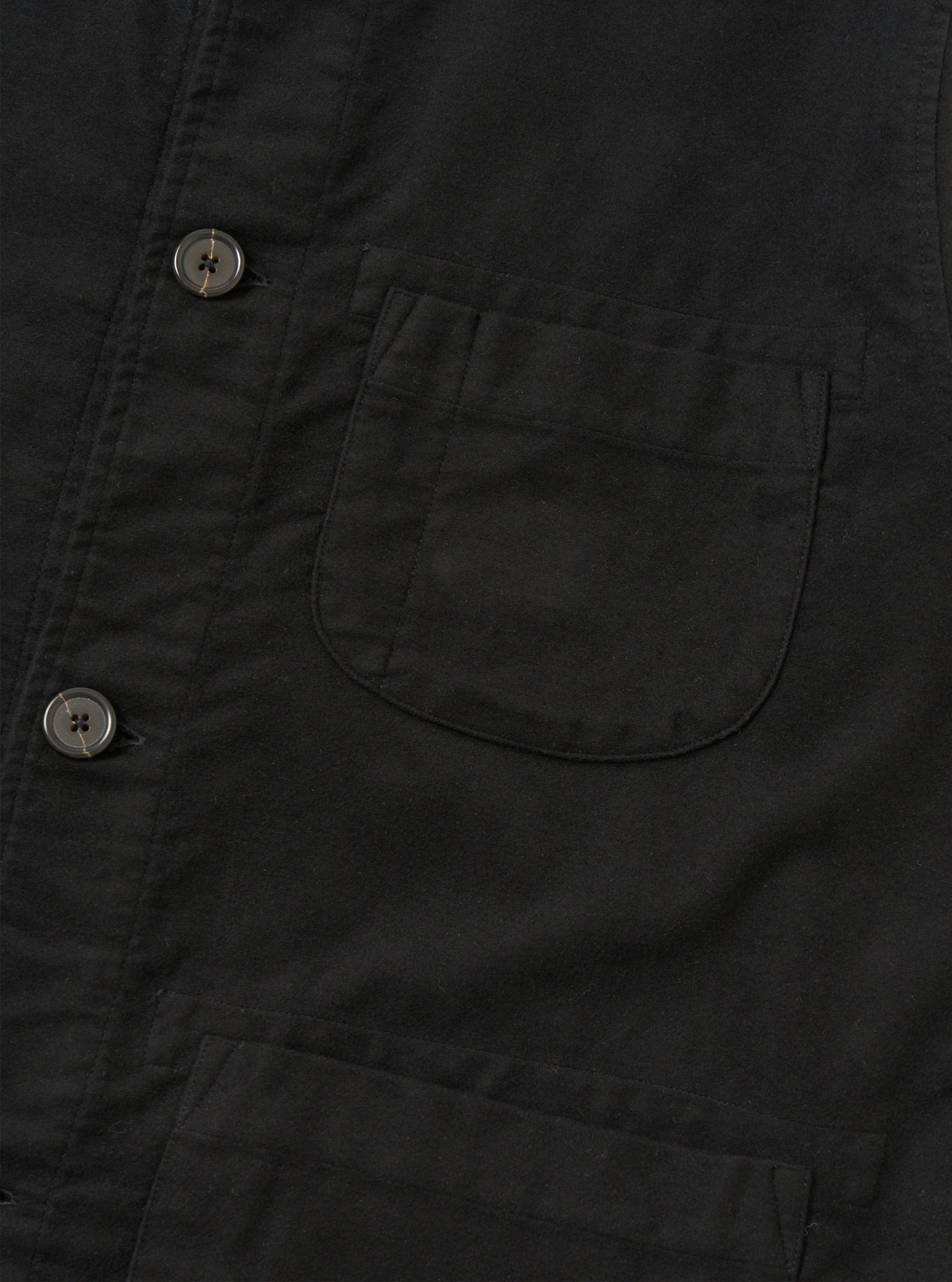 Black Comfort Moleskin Field Jacket