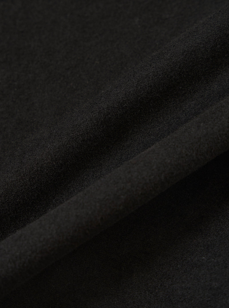 Black Comfort Moleskin Pleated Track Pant