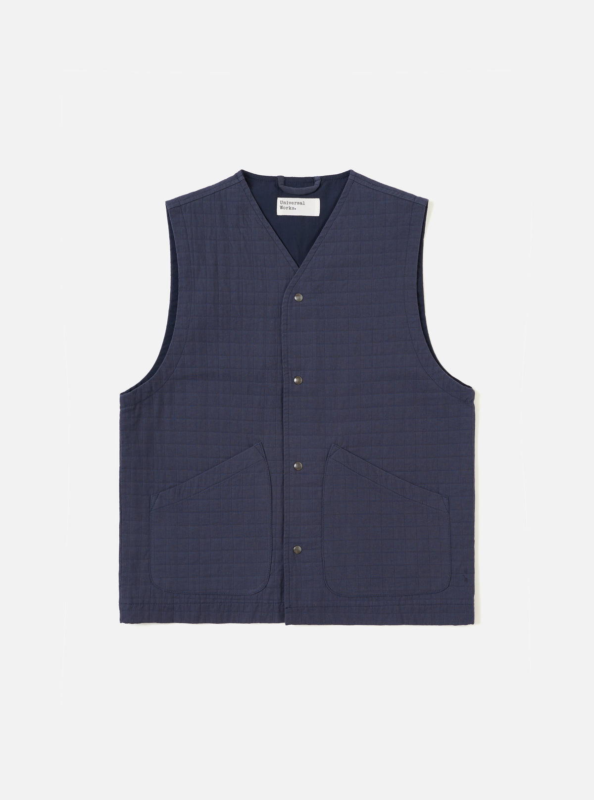 Navy Rahim Cotton Weekend Gilet