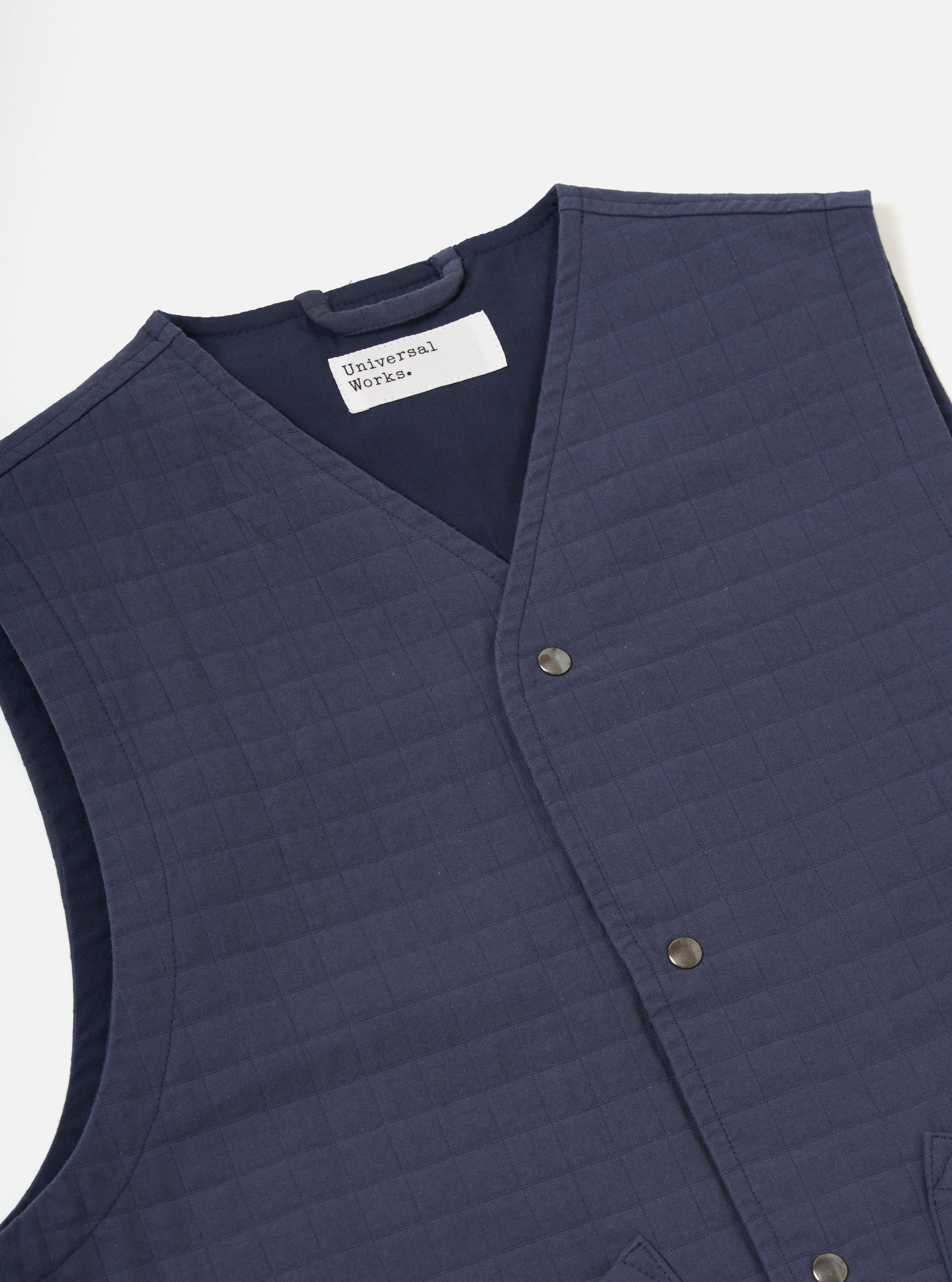 Navy Rahim Cotton Weekend Gilet