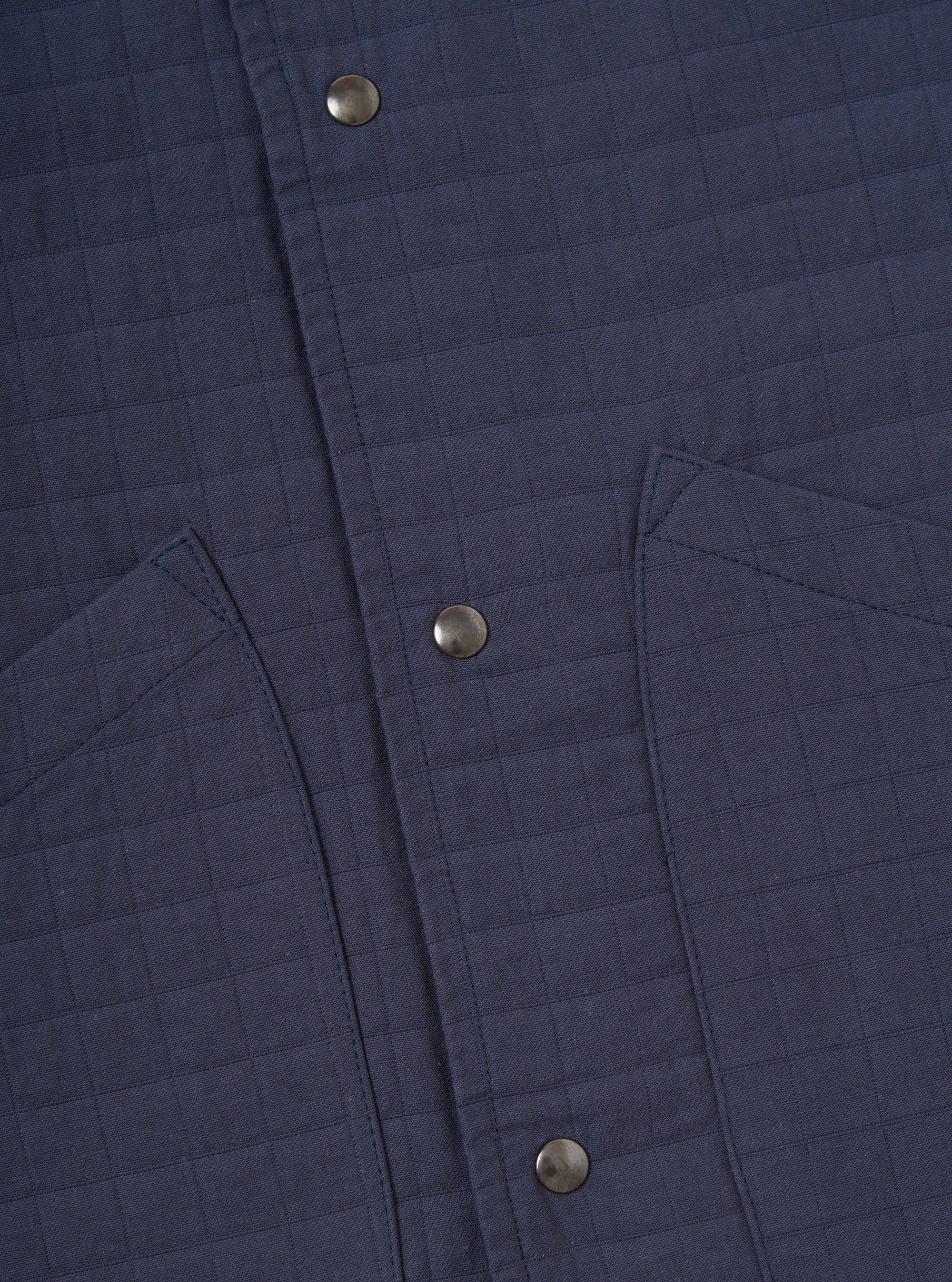 Navy Rahim Cotton Weekend Gilet