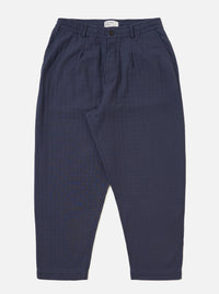 Navy Rahim Cotton Oxford Pant