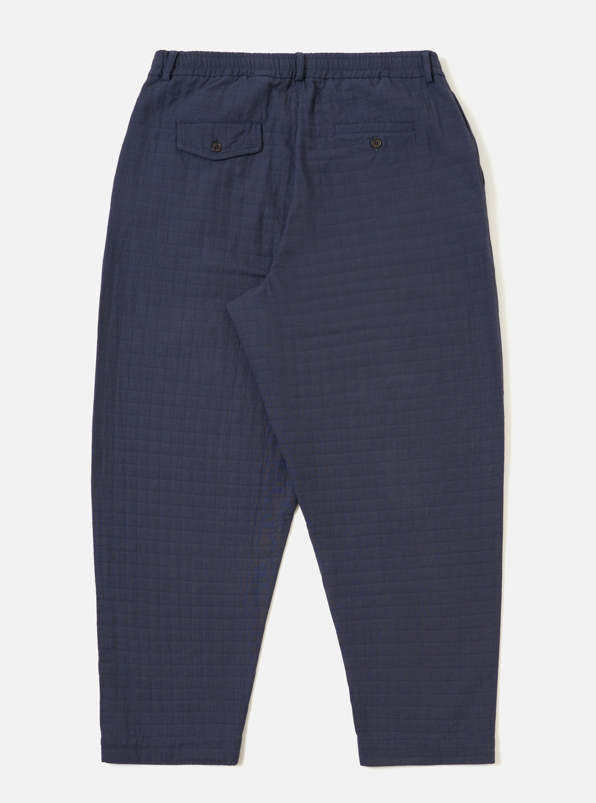 Navy Rahim Cotton Oxford Pant