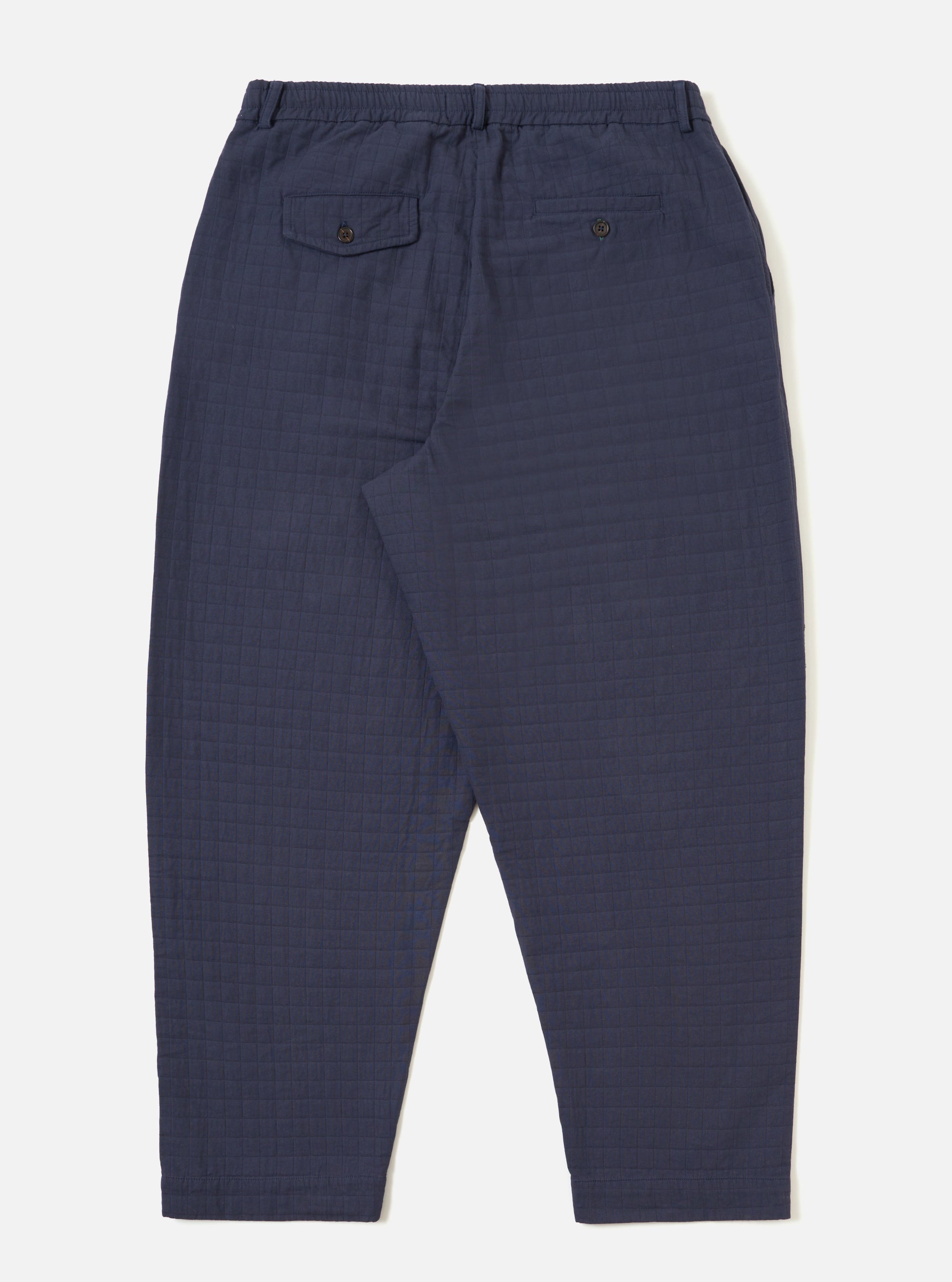 Navy Rahim Cotton Oxford Pant