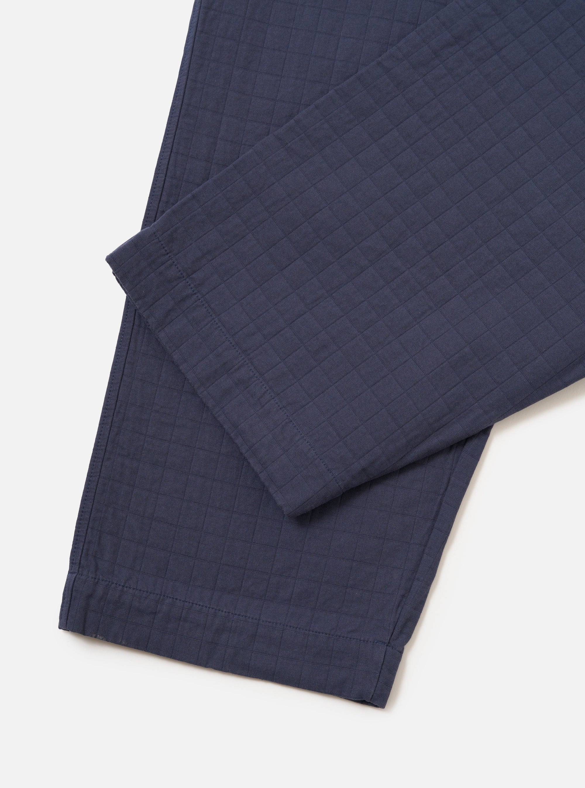 Navy Rahim Cotton Oxford Pant