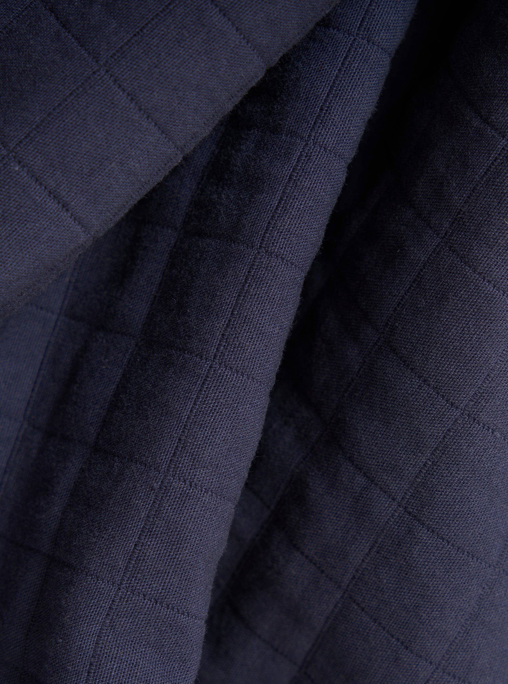 Navy Rahim Cotton Oxford Pant