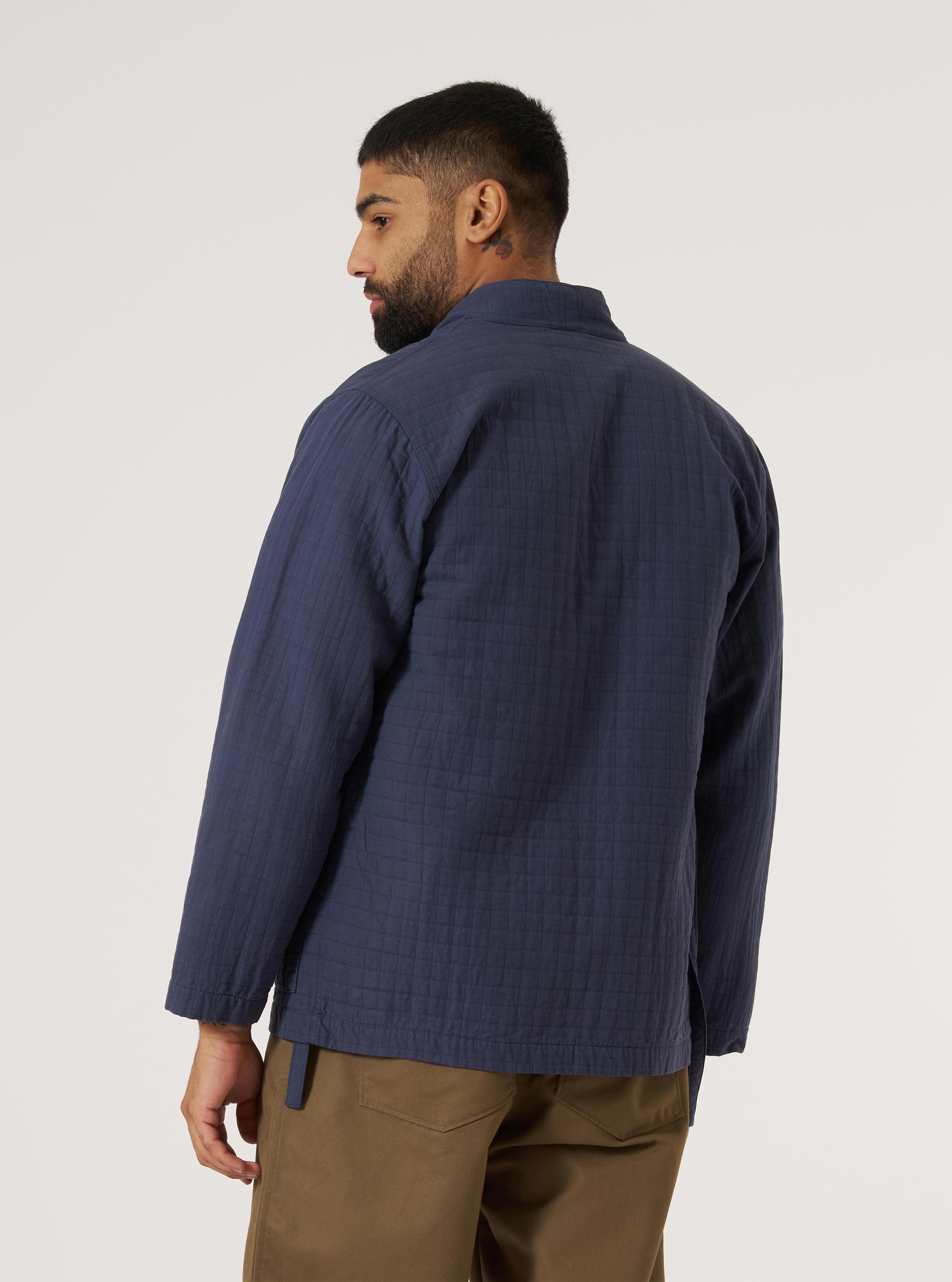 Men's Navy Rahim Cotton Kyoto Work Jacket – Universal Works