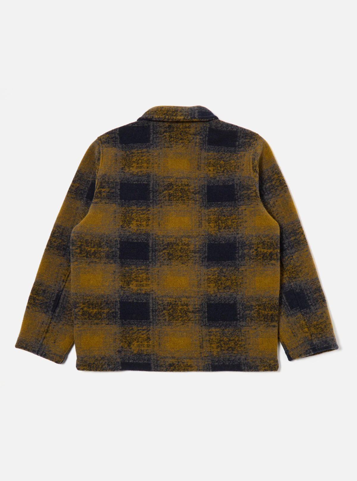 Navy Check Techno Melton Check Field Jacket