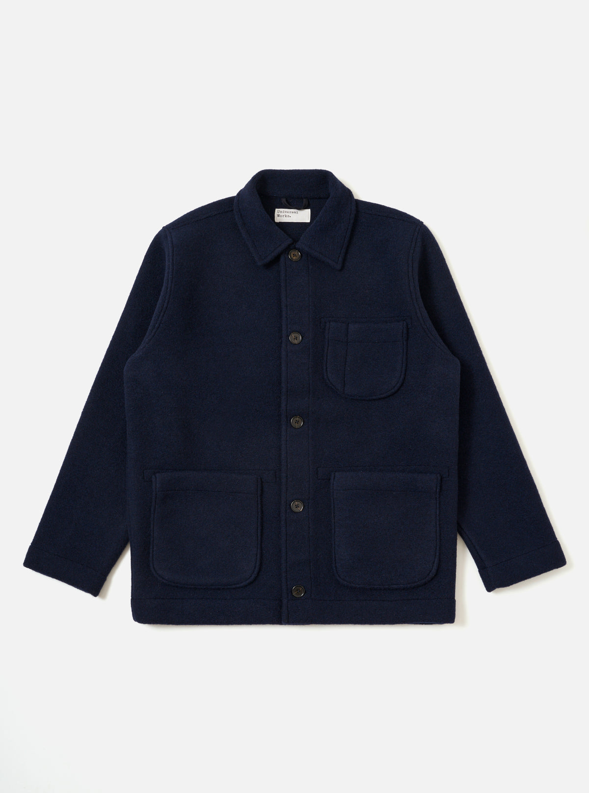 Navy Techno Melton Plain Field Jacket