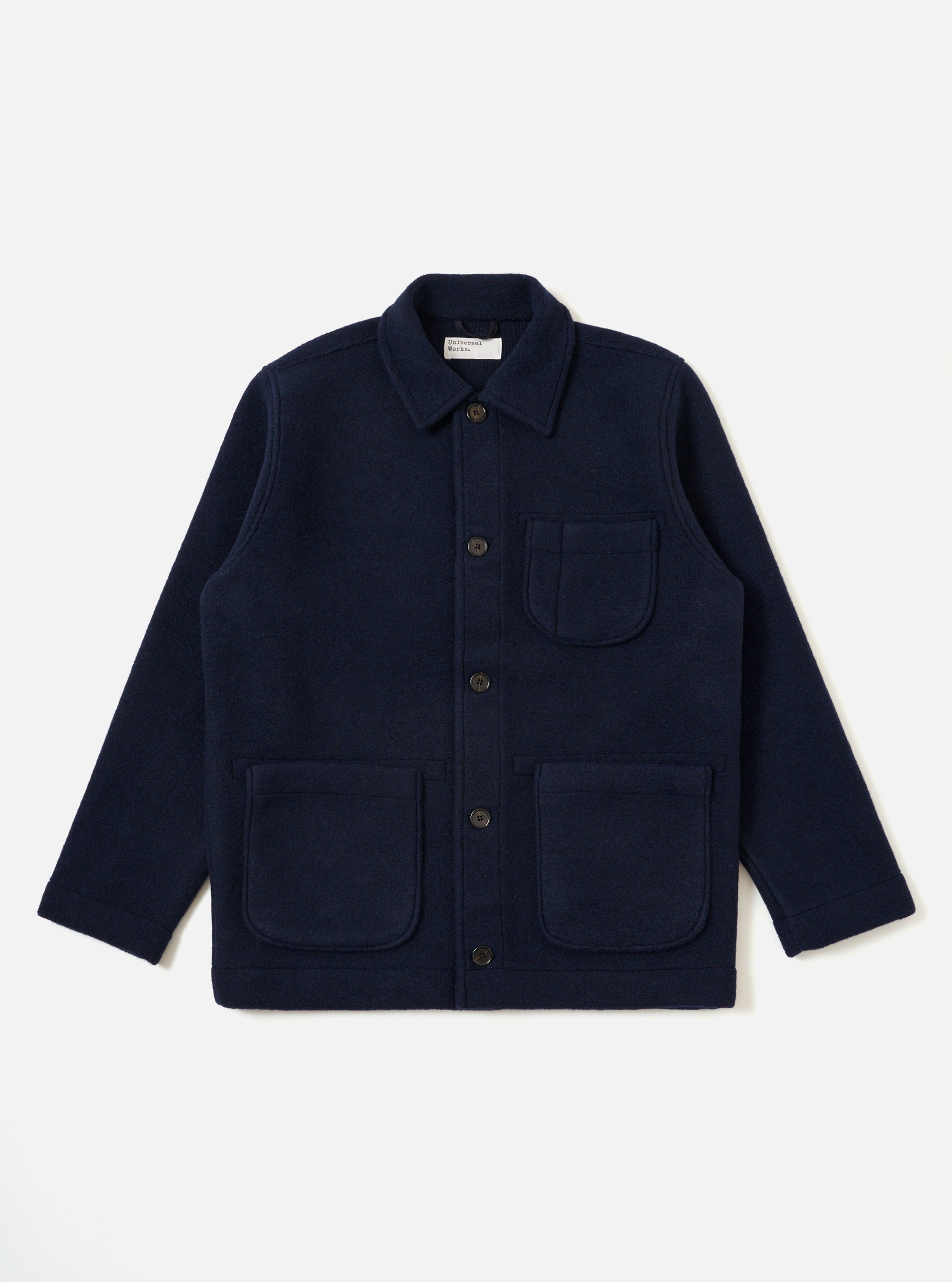 Navy Techno Melton Plain Field Jacket