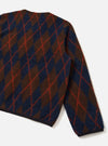 Brown/Navy Argyll Fleece Cardigan