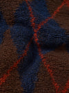 Brown/Navy Argyll Fleece Cardigan