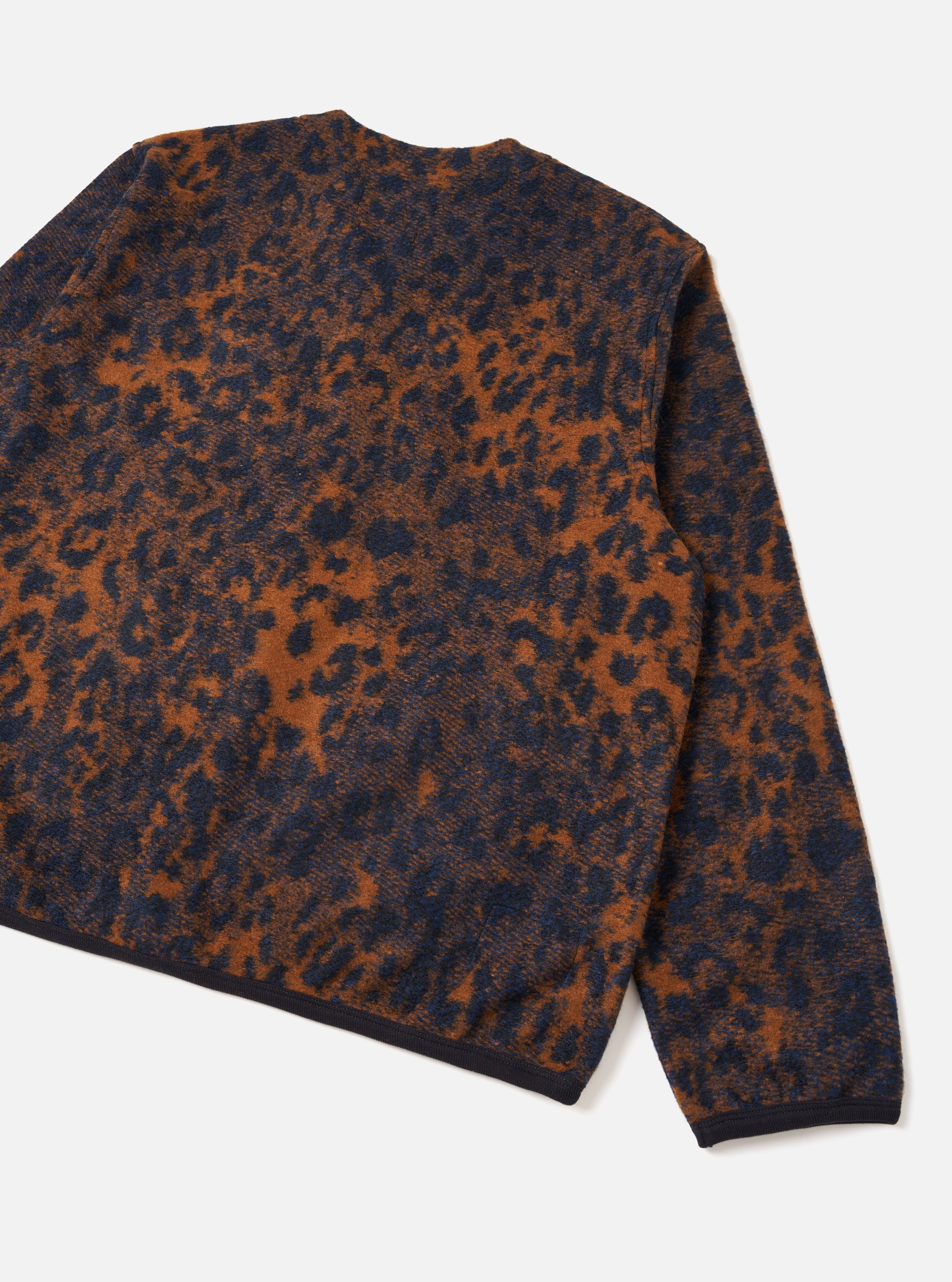 Men's Dark Navy/Brown Night Leopard Cardigan – Universal Works