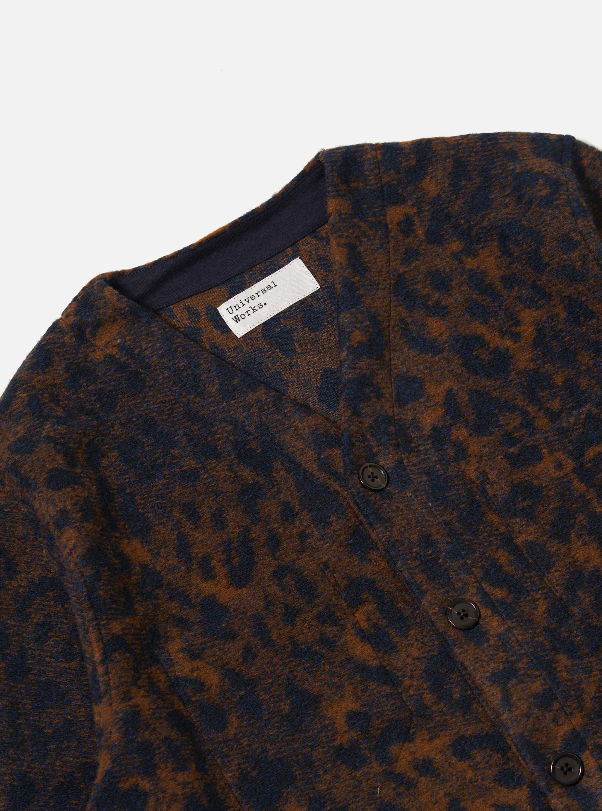Dark Navy/Brown Night Leopard Cardigan