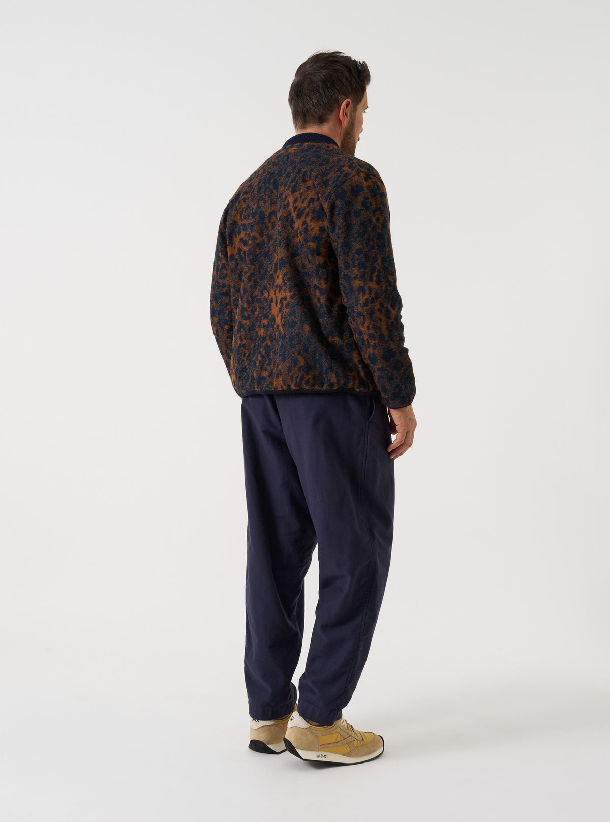 Dark Navy/Brown Night Leopard Cardigan
