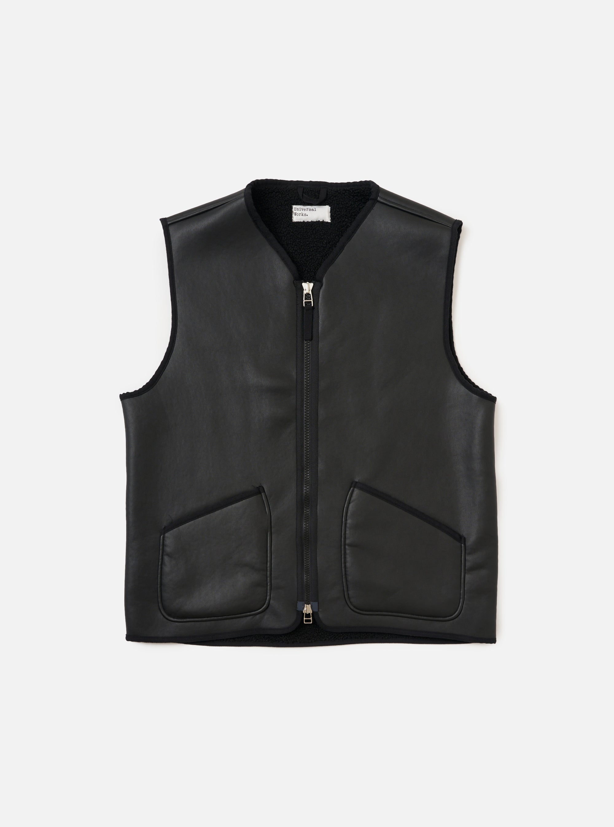 Black Not Shearling Military Liner Gilet