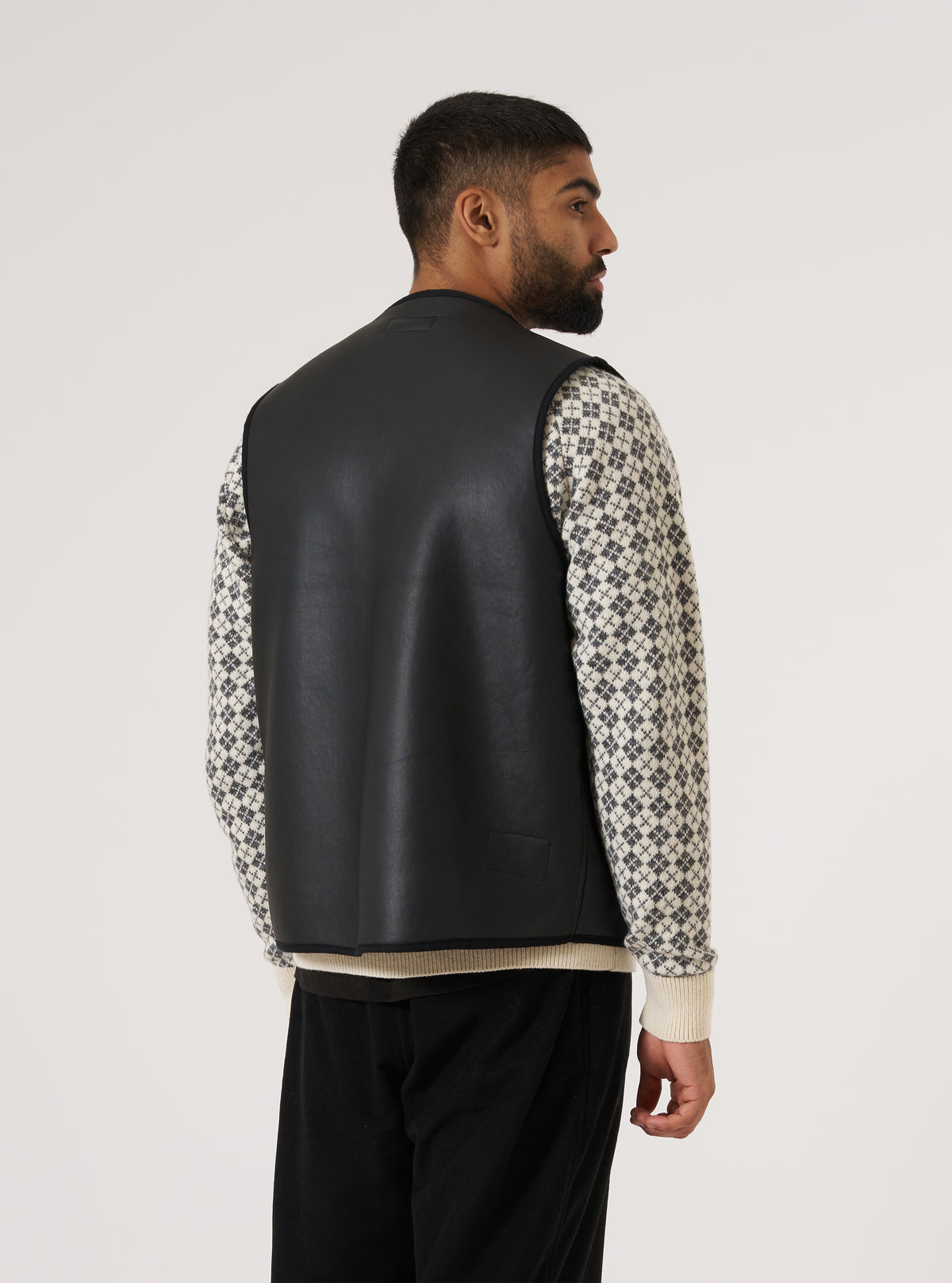 Black Not Shearling Military Liner Gilet