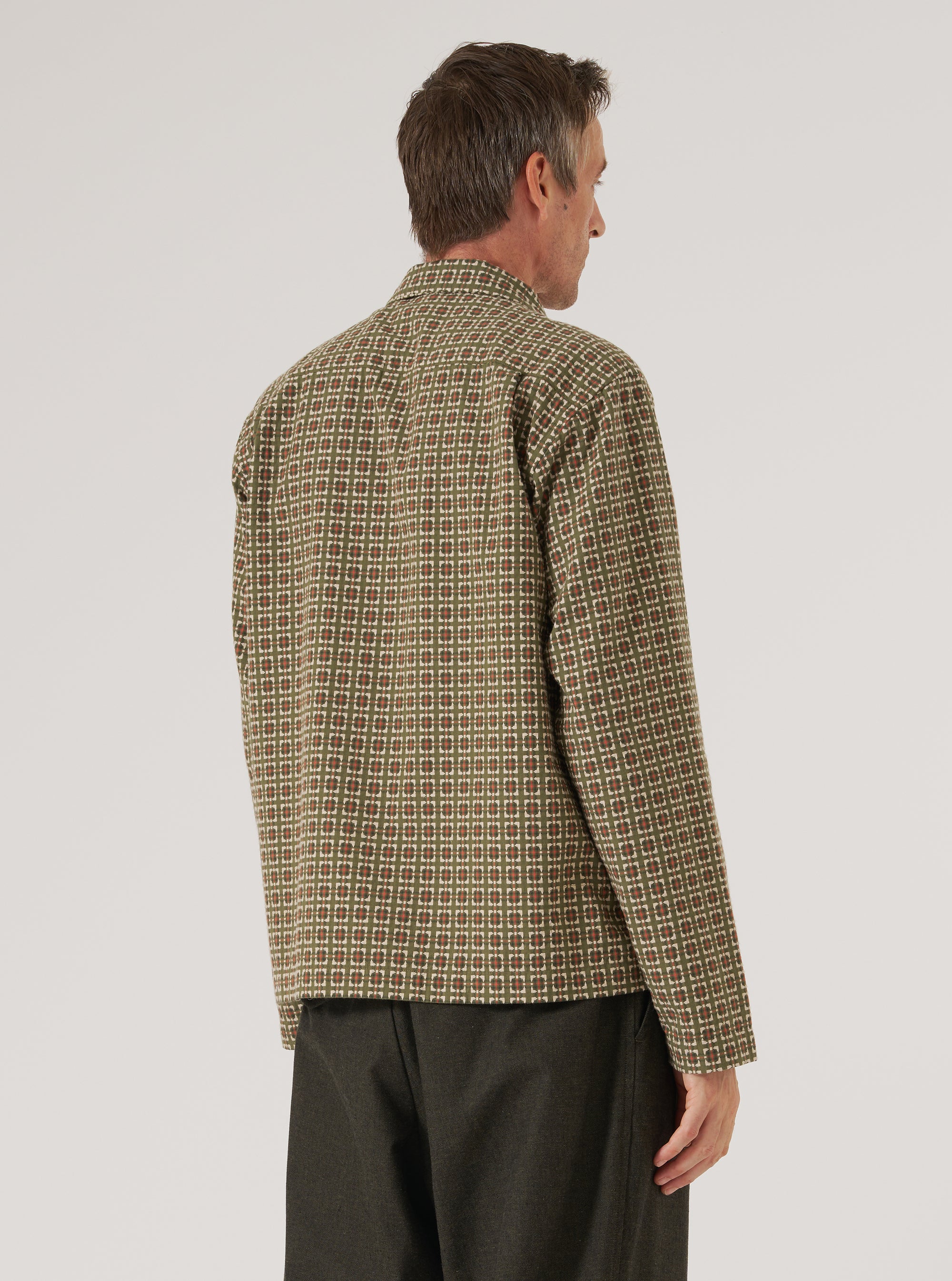 Olive Oscar Cotton Zip Shirt