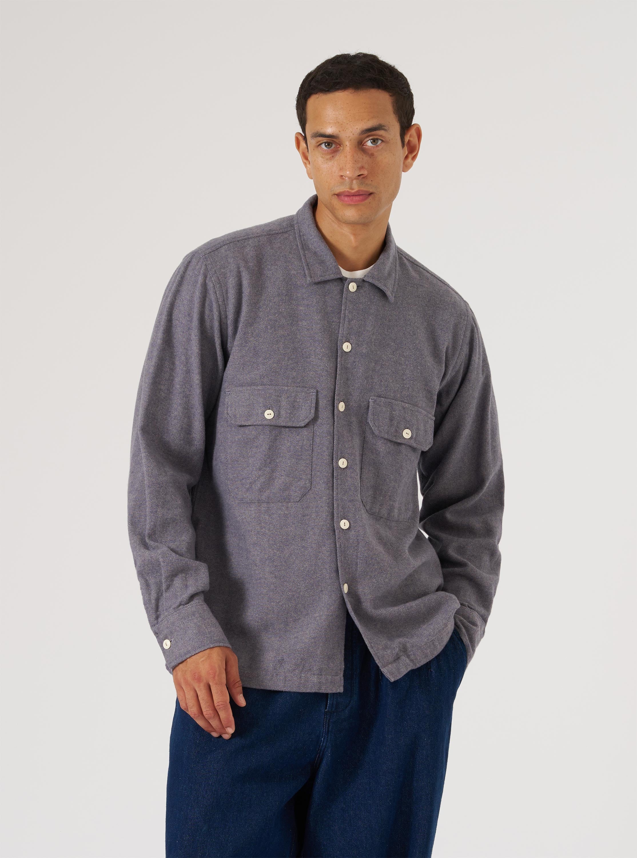 Men's Blue Alaska Cotton Utility Shirt – Universal Works