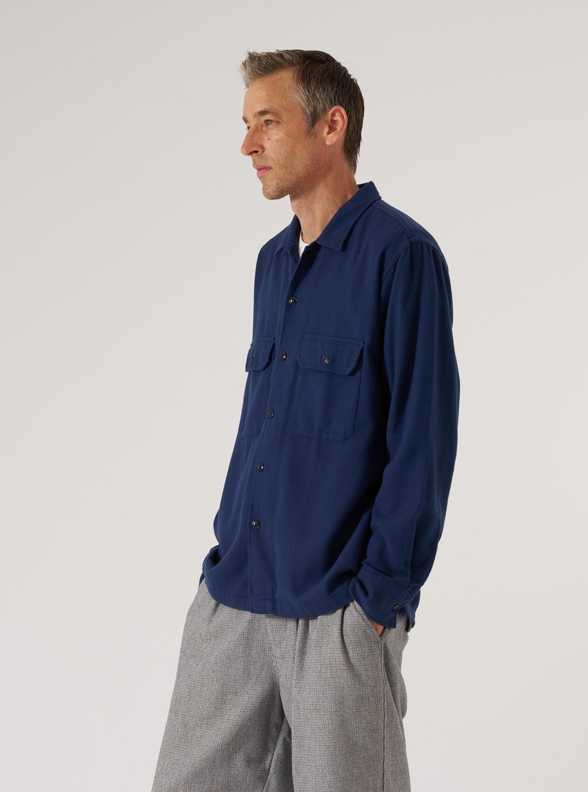 Navy Alaska Cotton Utility Shirt