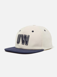 Ecru/Navy Canvas Baseball Hat