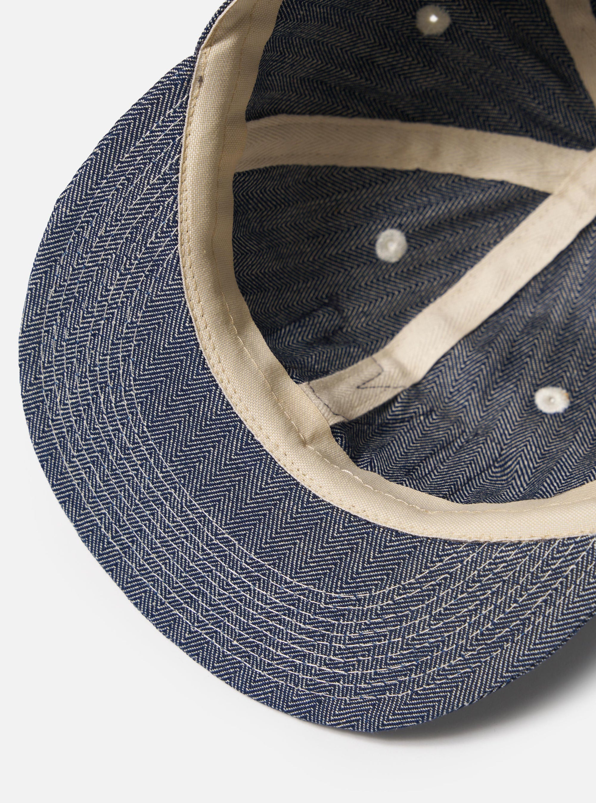 Indigo Denim Herringbone Mechanics Hat