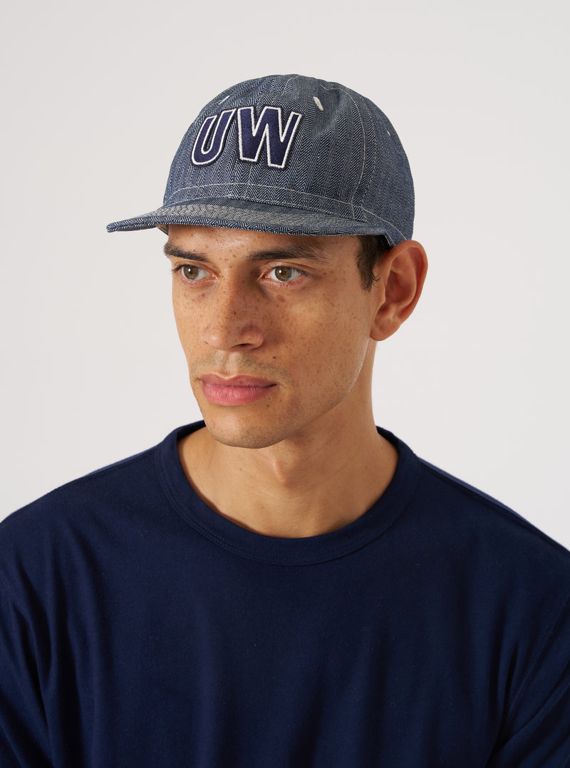 Indigo Denim Herringbone Mechanics Hat