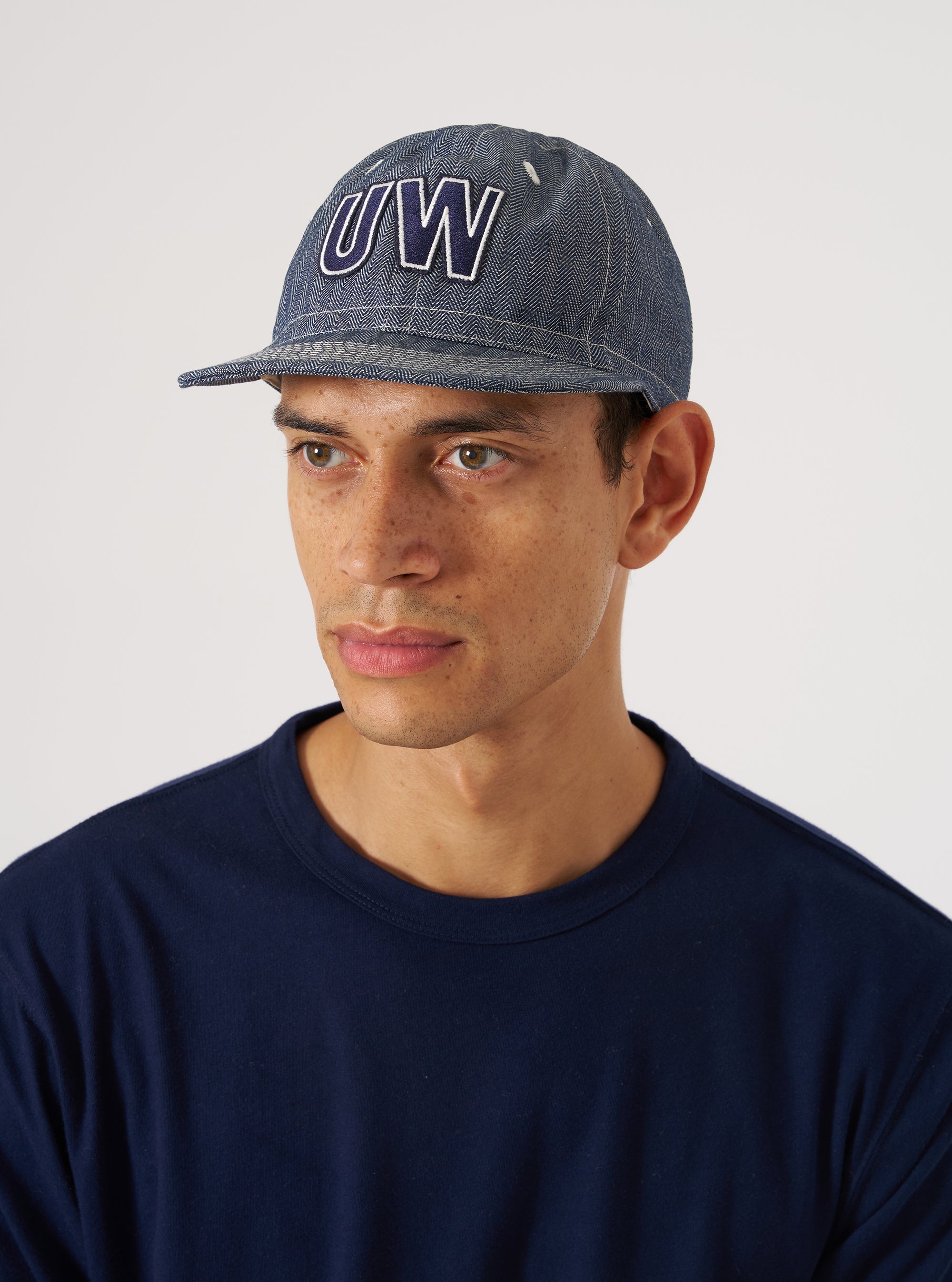 Indigo Denim Herringbone Mechanics Hat