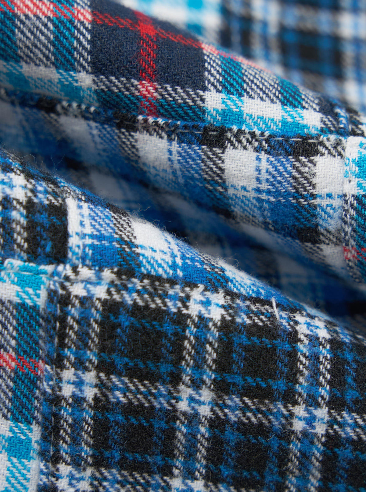 Blue Brushed Patchwork Pyjama Pant