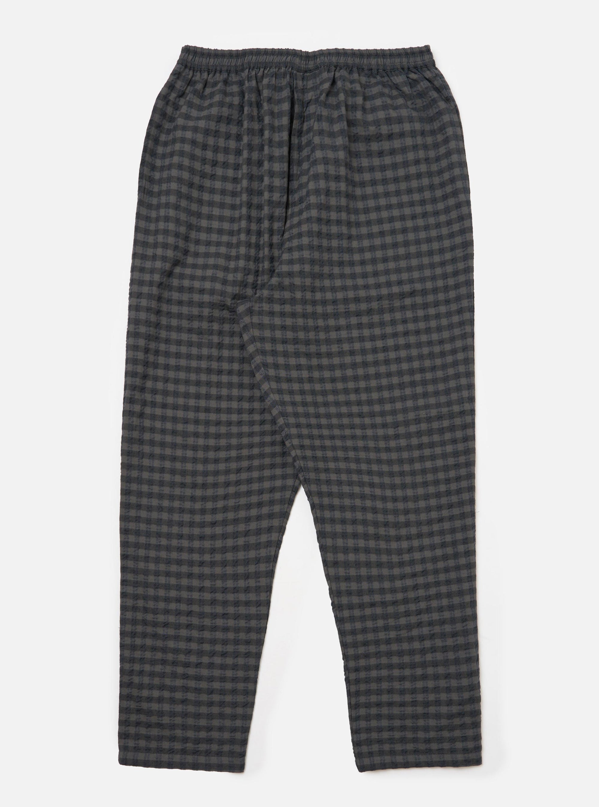 Charcoal/Navy Seersucker Plaid Pyjama Pant