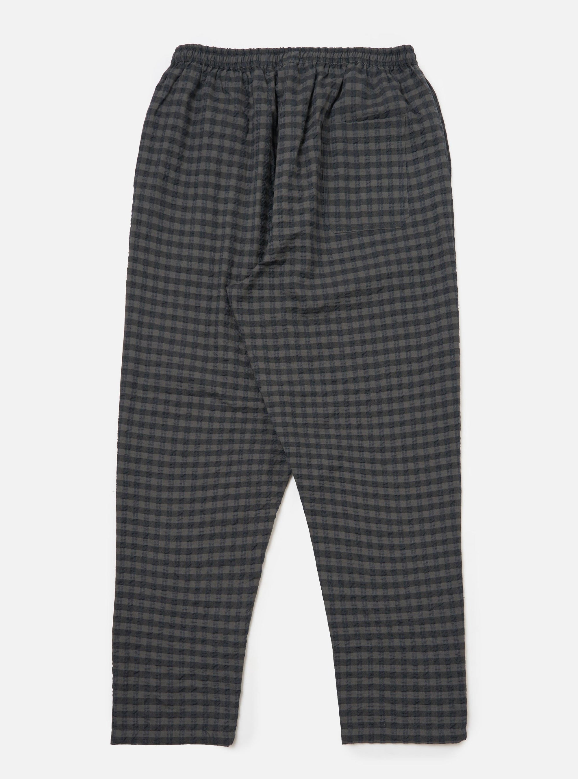 Charcoal/Navy Seersucker Plaid Pyjama Pant