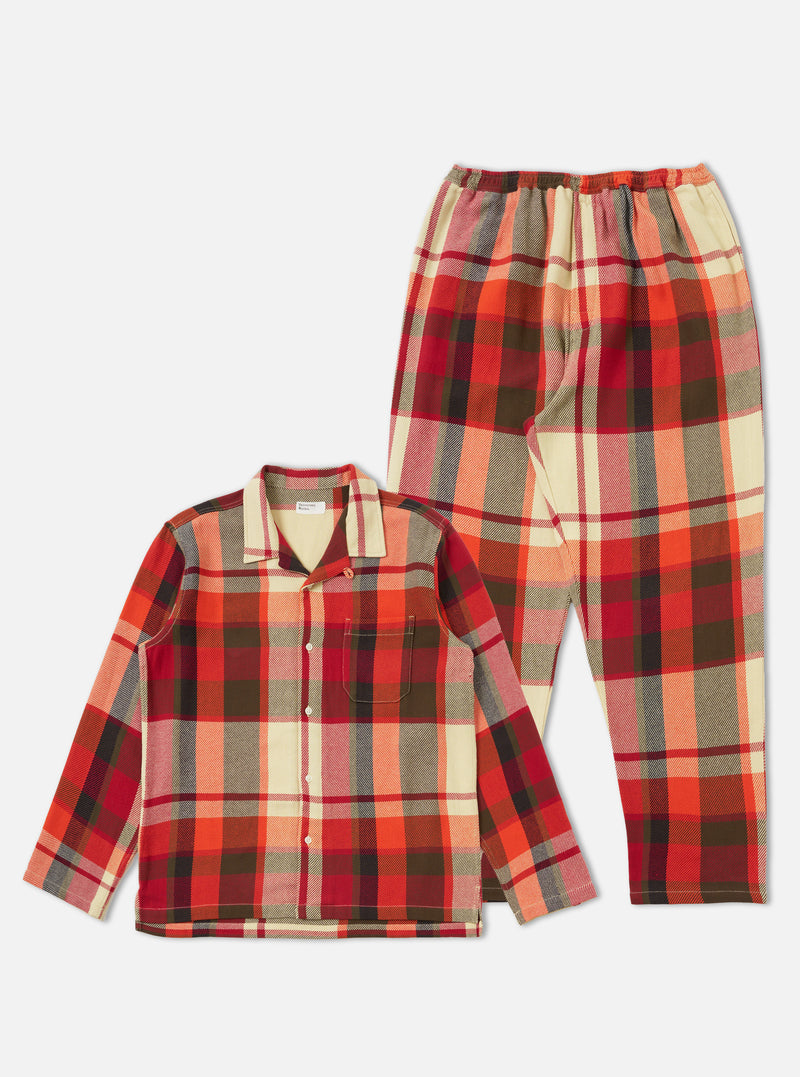Red Earth Check Long Pyjama Set