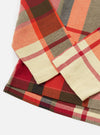 Close-up of the Red Earth Check Long Pyjama Set. Features a red, orange, brown, and cream check pattern on a soft fabric. Shot on a white background.