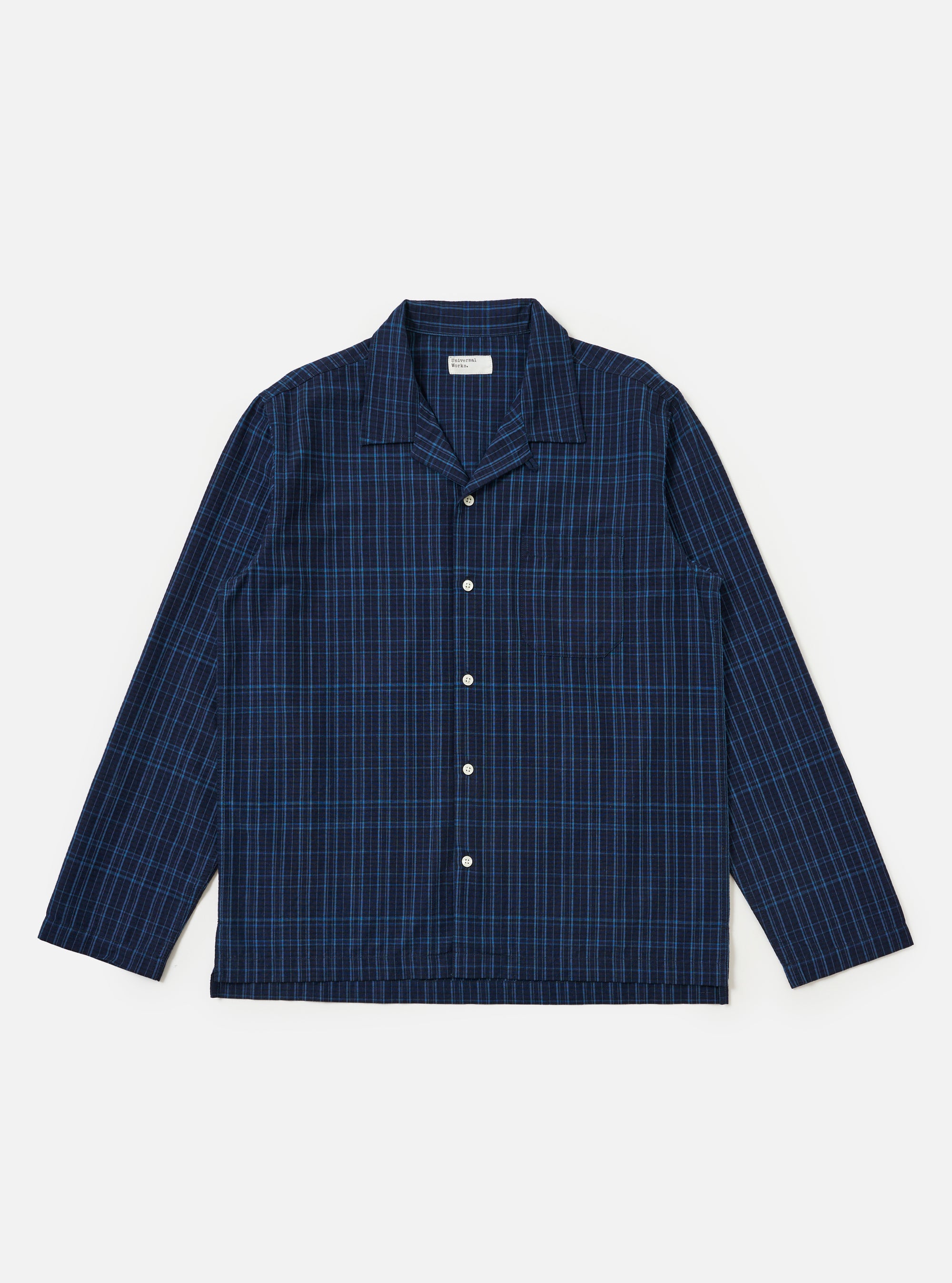 Indigo Plaid Long Pyjama Set