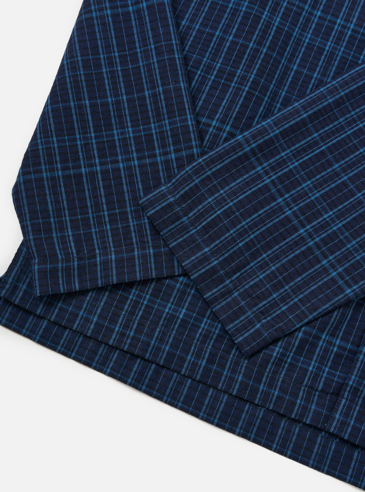 Indigo Plaid Long Pyjama Set