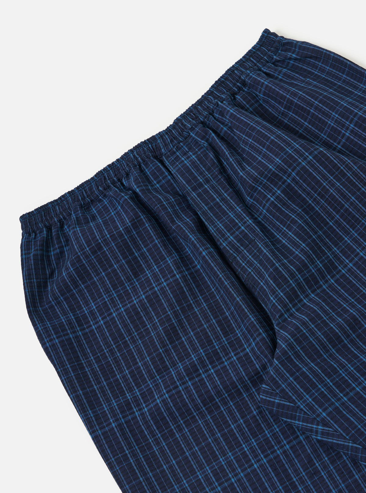 Indigo Plaid Long Pyjama Set