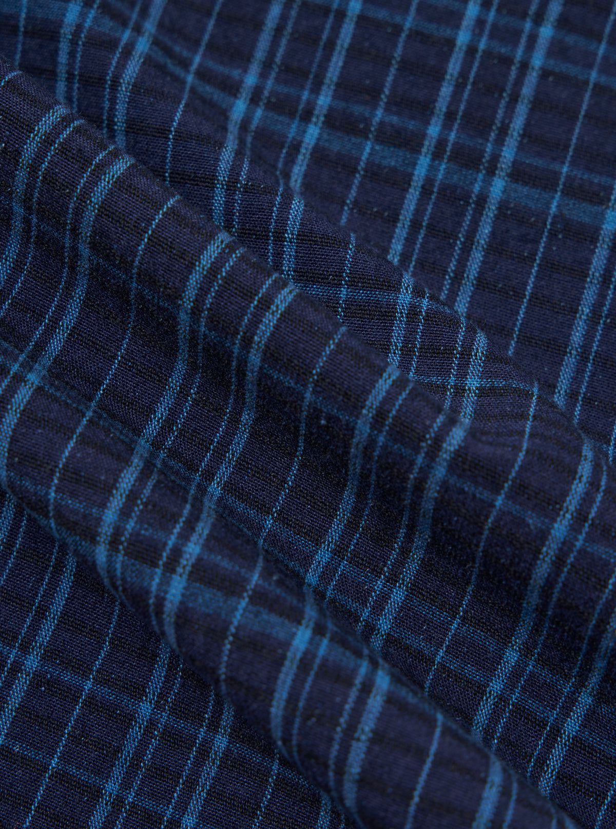 Indigo Plaid Long Pyjama Set