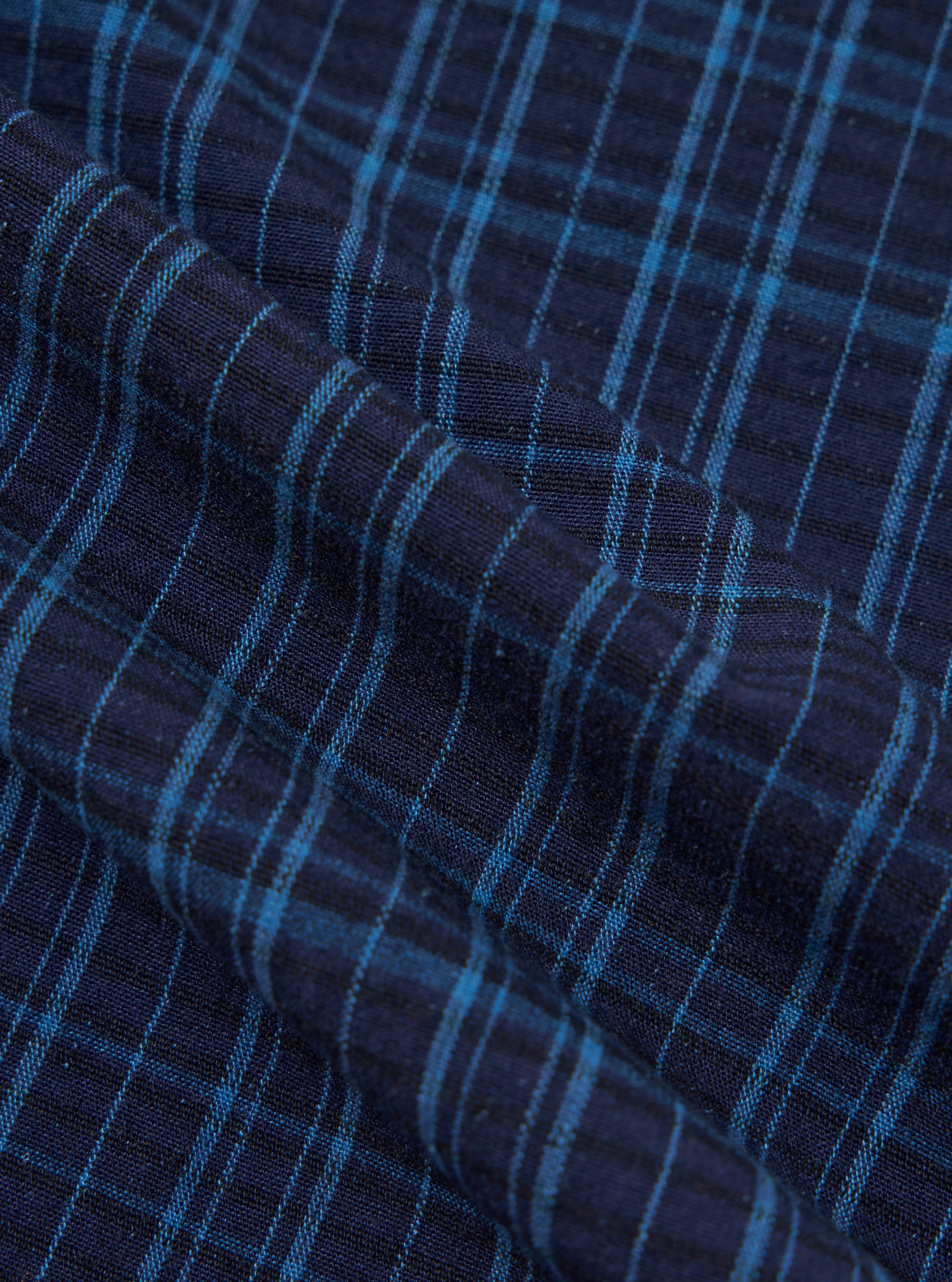 Indigo Plaid Long Pyjama Set