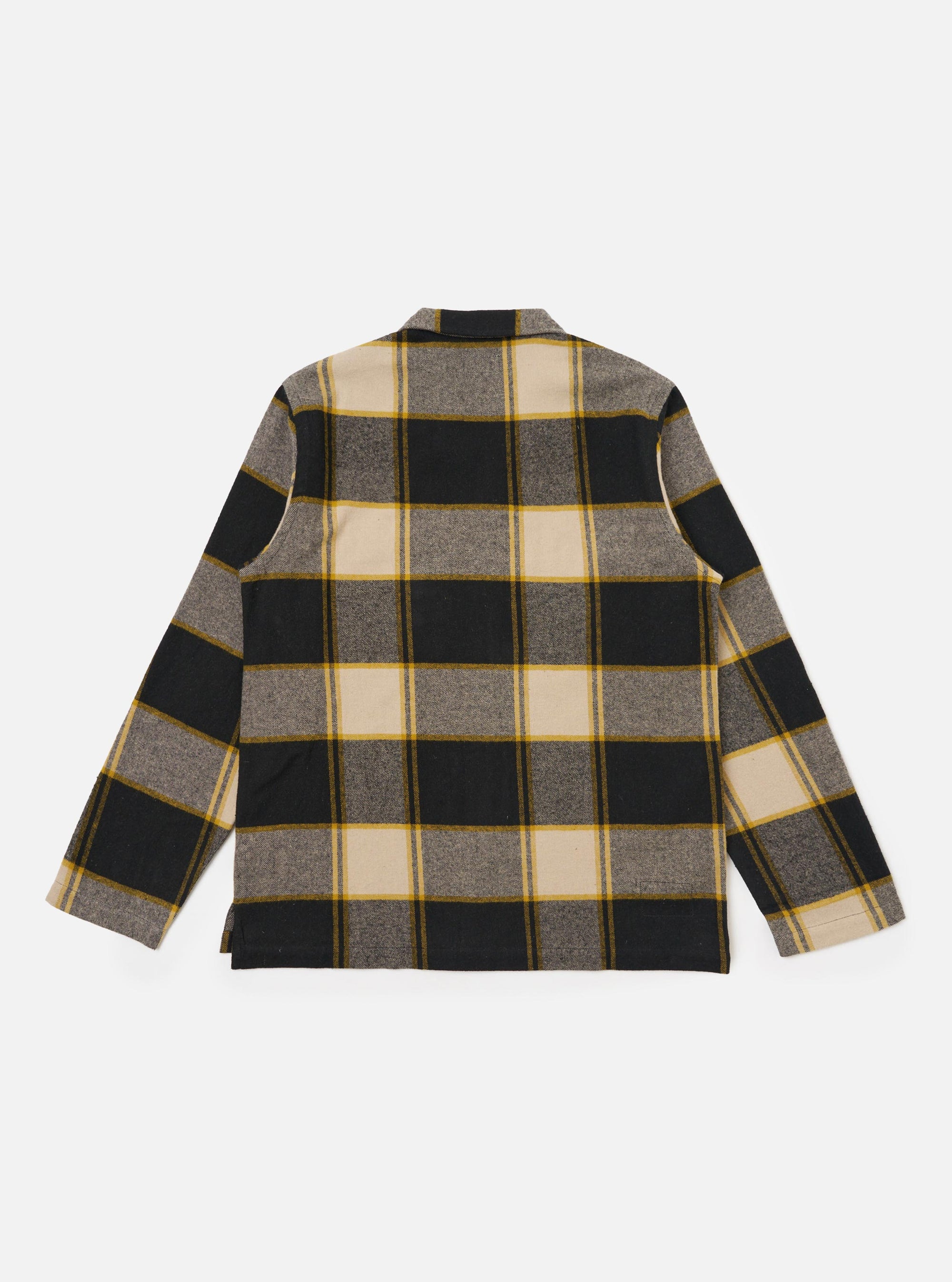 Black/Sand Brushed Big Check Long Pyjama Set