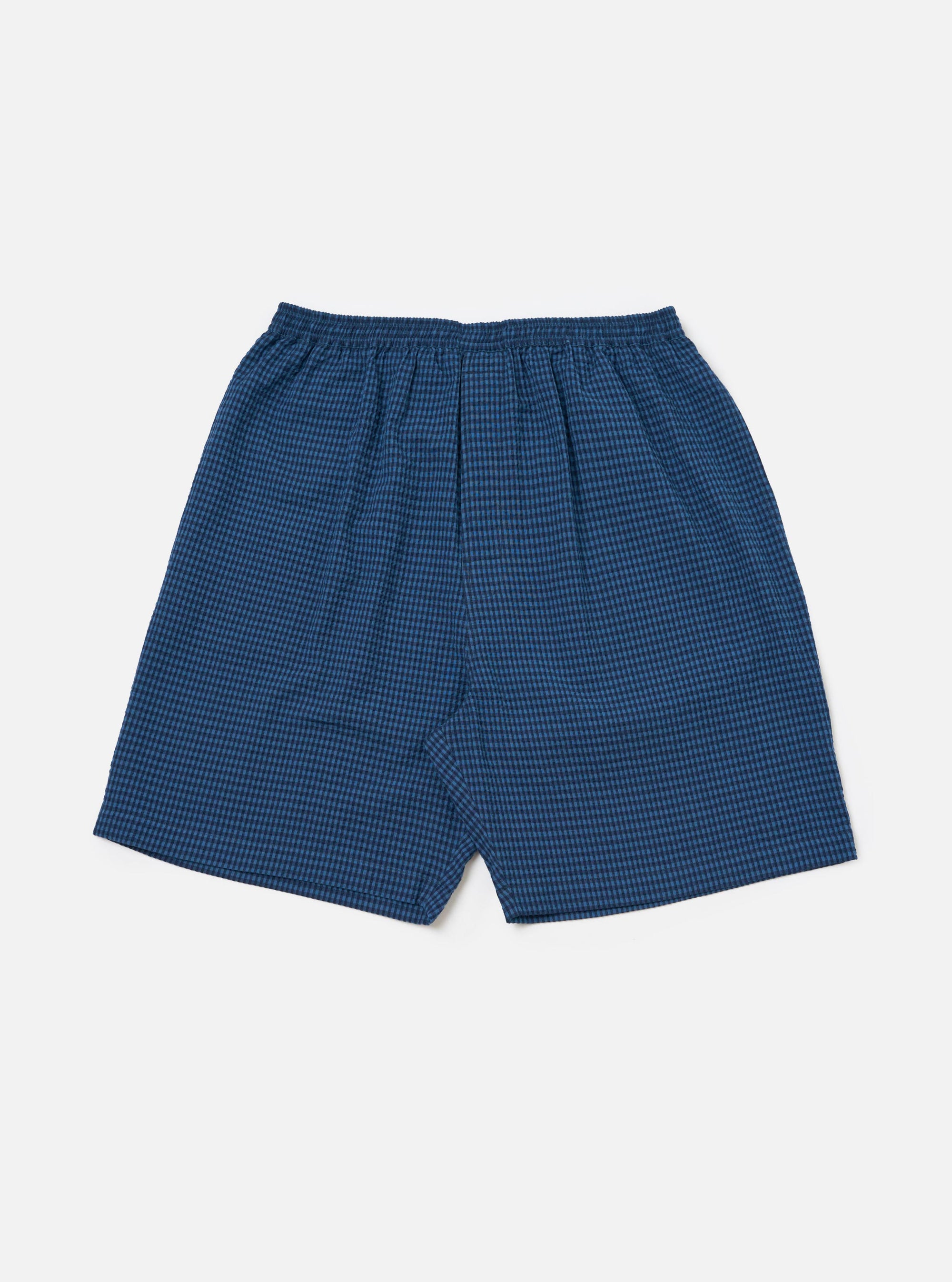 Blue Gingham Seersucker Pyjama Short