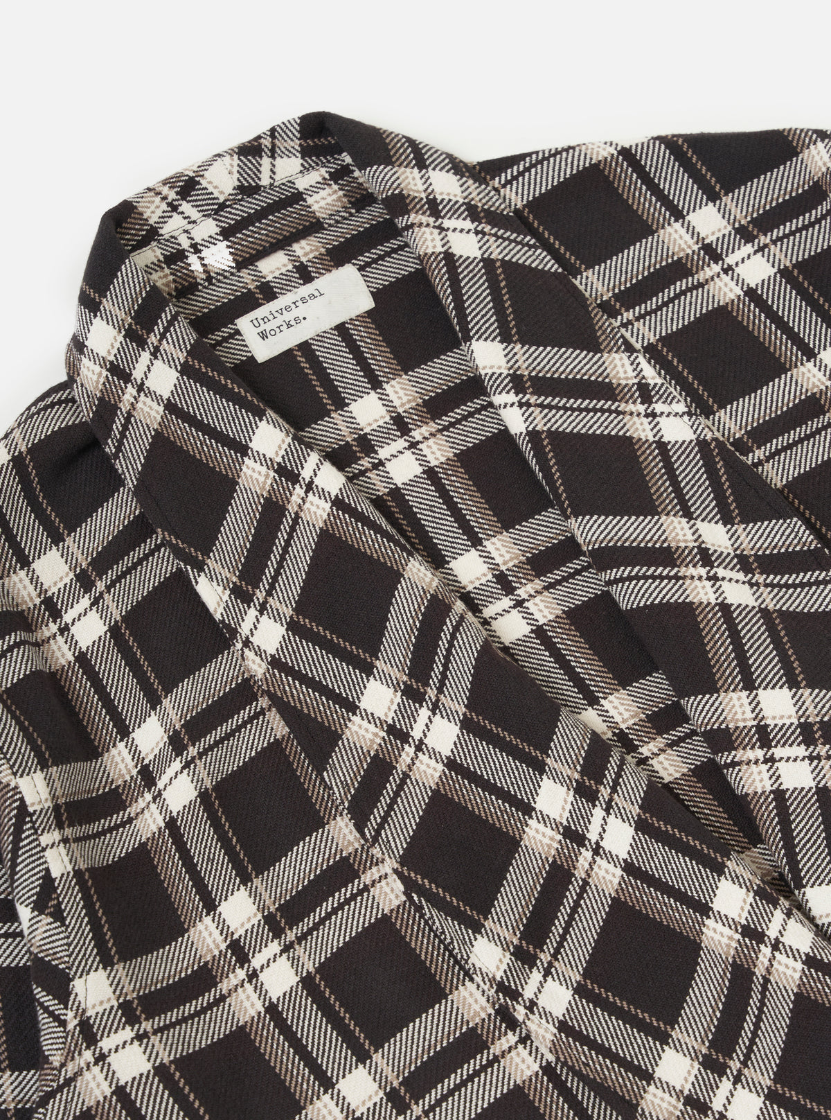 Black Twill Check Dressing Gown