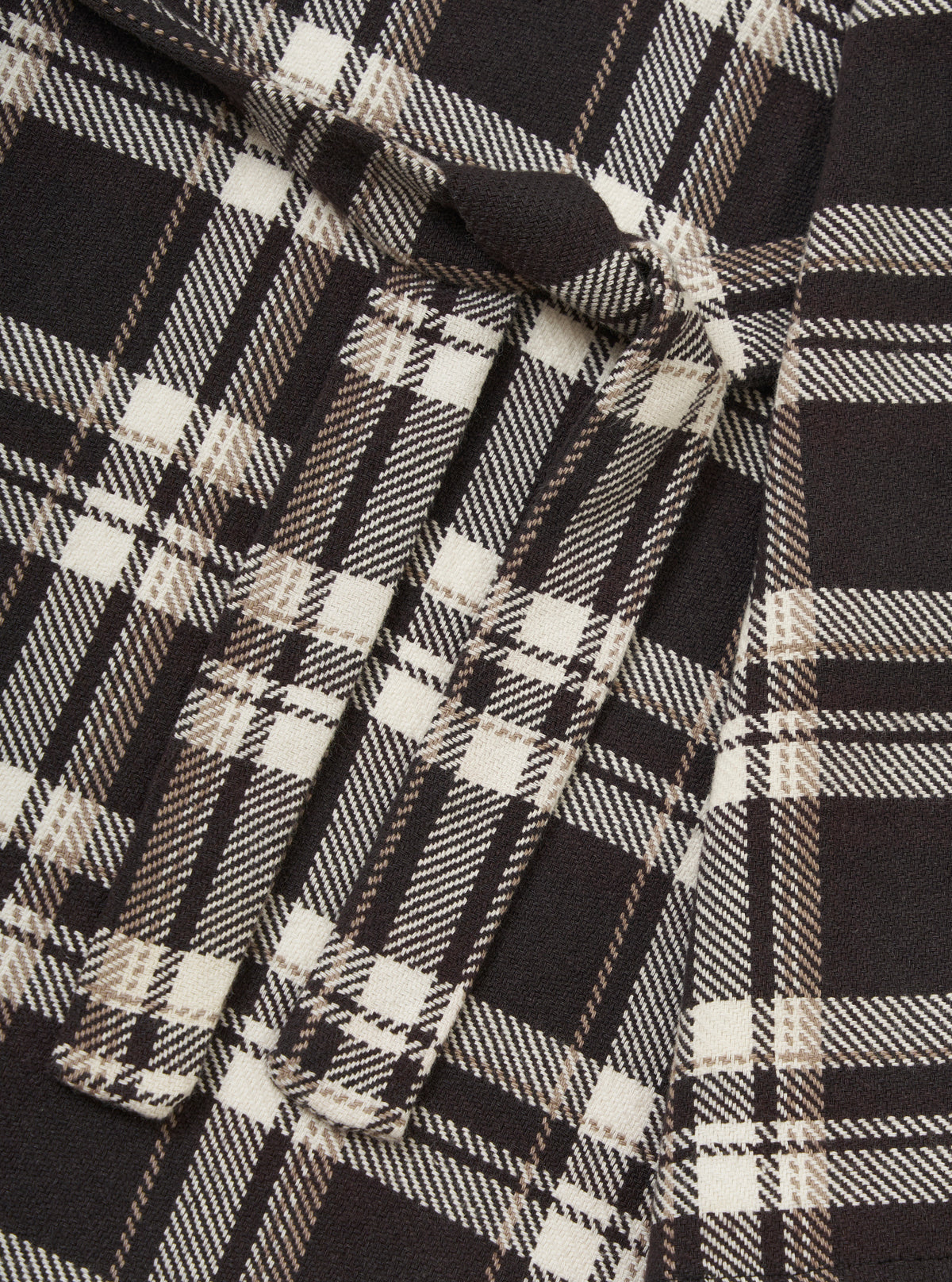 Black Twill Check Dressing Gown