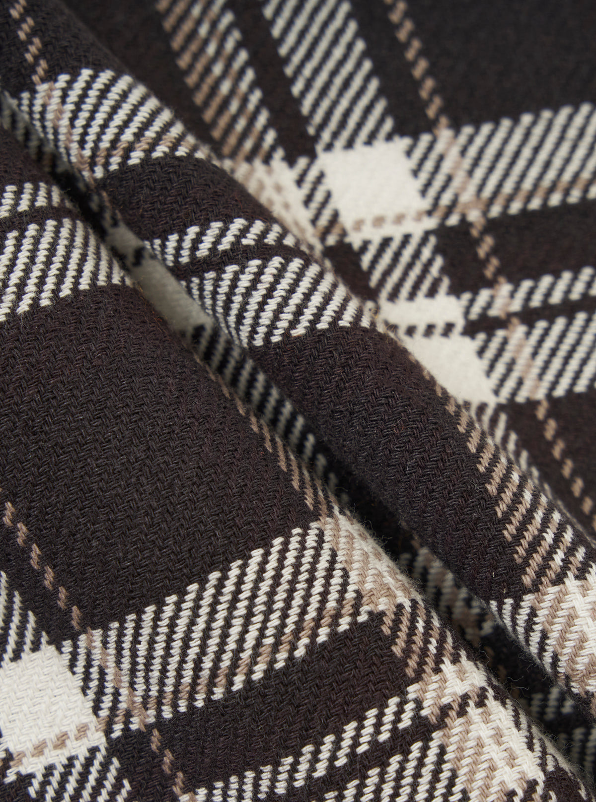 Black Twill Check Dressing Gown