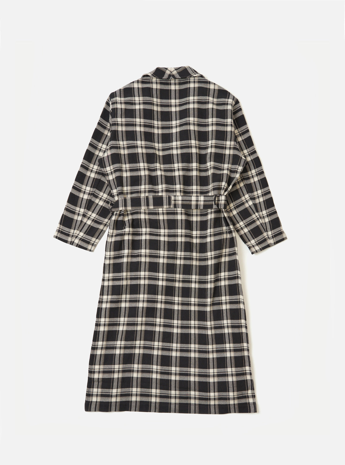 Black Twill Check Dressing Gown