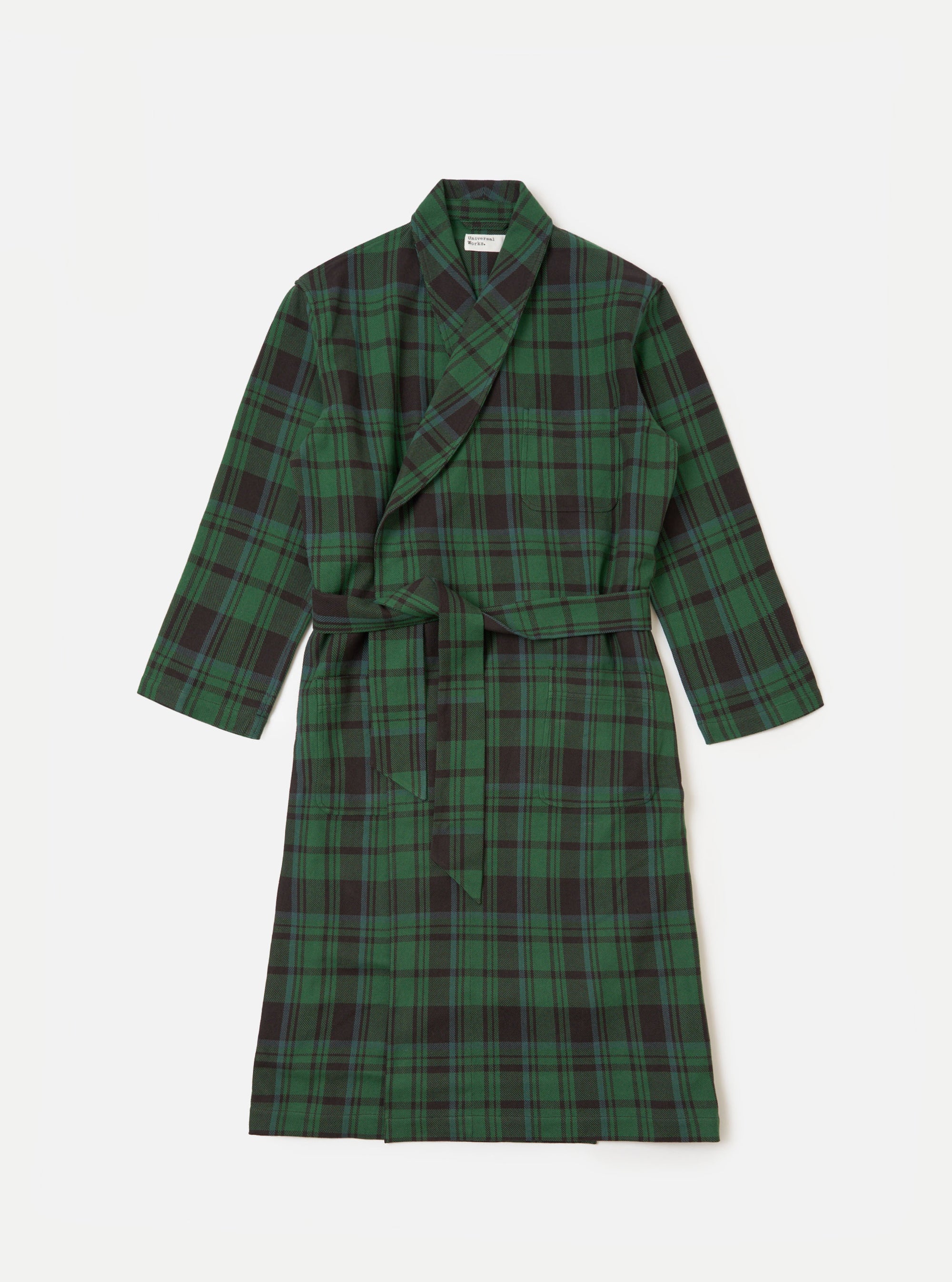 Green Twill Check Dressing Gown