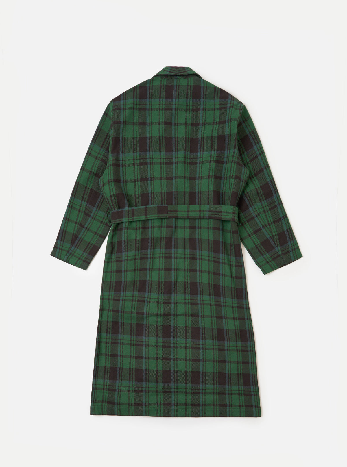 Green Twill Check Dressing Gown