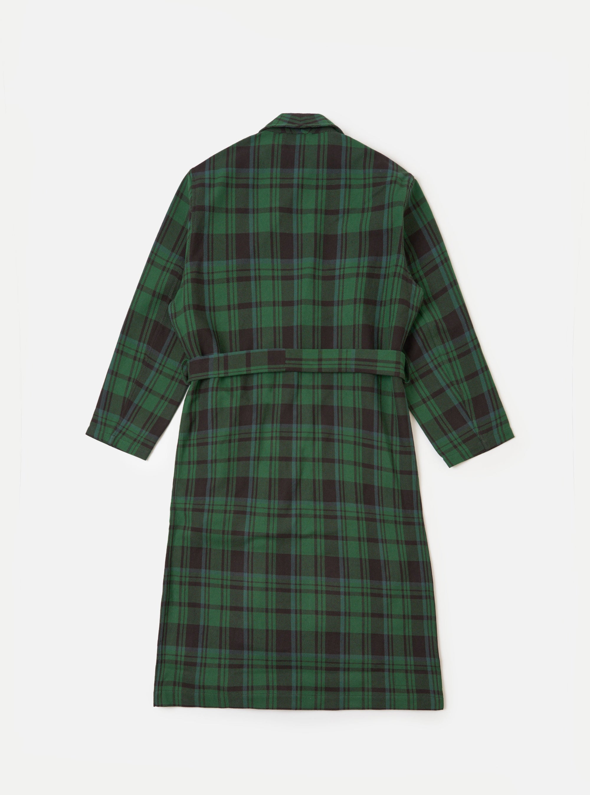 Green Twill Check Dressing Gown