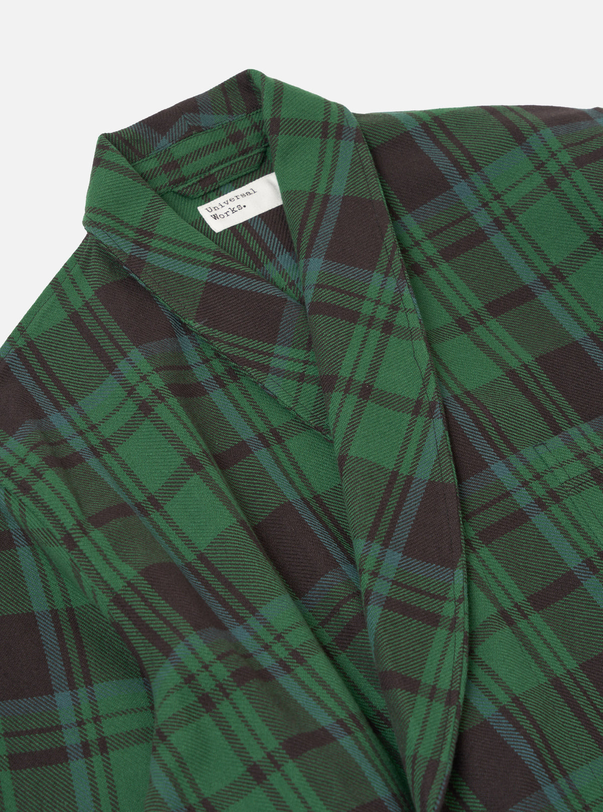 Green Twill Check Dressing Gown