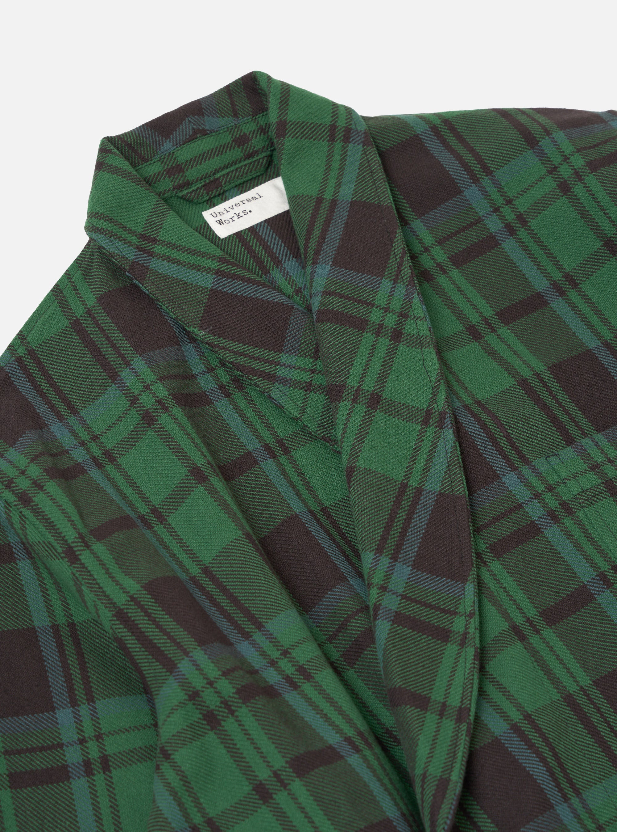 Green Twill Check Dressing Gown